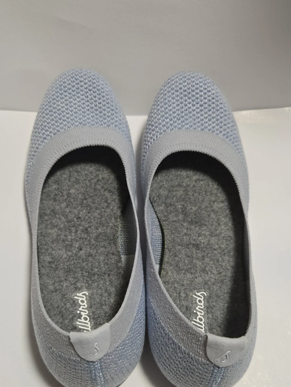 Allbirds Tree Breezers Light Blue Knit Ballet Flats Size 8